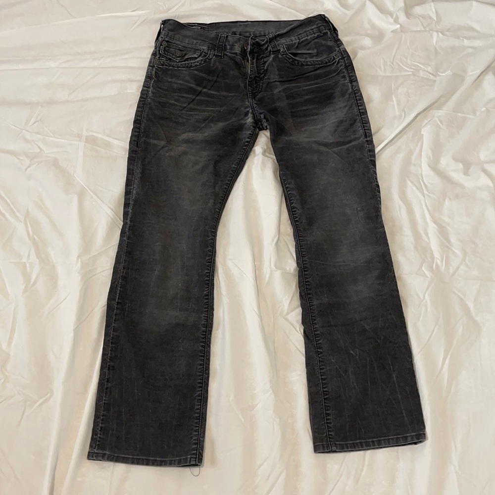True Religion Ricky Black corduroy pants